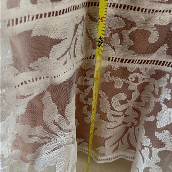 Lulu's Women’s White & Nude Lace Dress Spaghetti straps Fitted size XXL NEW - Picture 12 of 17